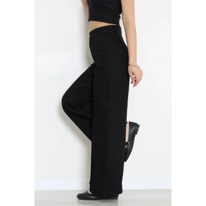 Cepsiz Palazzo Kot Pantolon Siyah - 32769.1184.