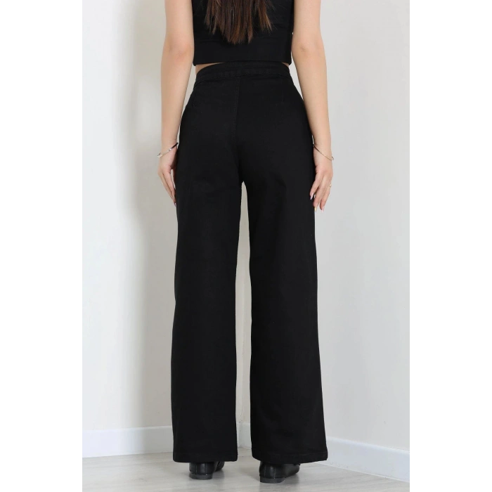 Cepsiz Palazzo Kot Pantolon Siyah - 32769.1184.