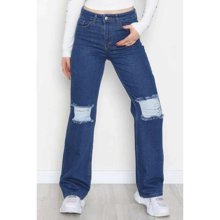 Cepsiz Pensli Palazzo Kot Pantolon Koyumavi - 31601.1184.