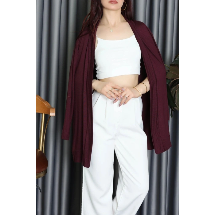Çilek Yazlık Hırka Bordo - 6722.360.