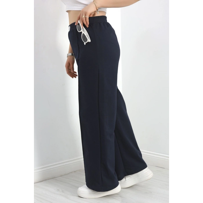 Çımalı Armalı Büyük Beden Eşofman Altı Lacivert - 20231.1005.