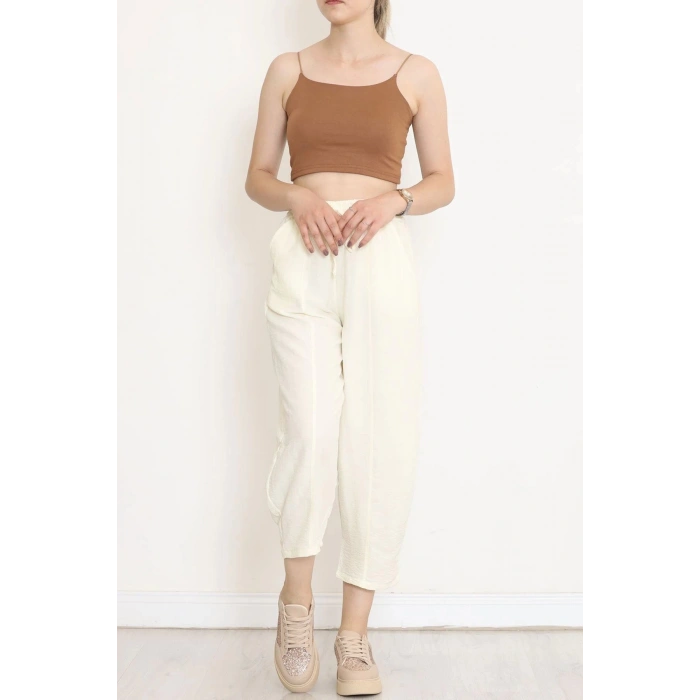 Çımalı Şalvar Pantolon Açıksarı - 320.1247.