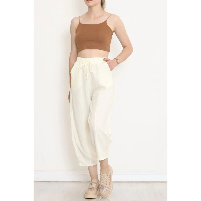 Çımalı Şalvar Pantolon Açıksarı - 320.1247.