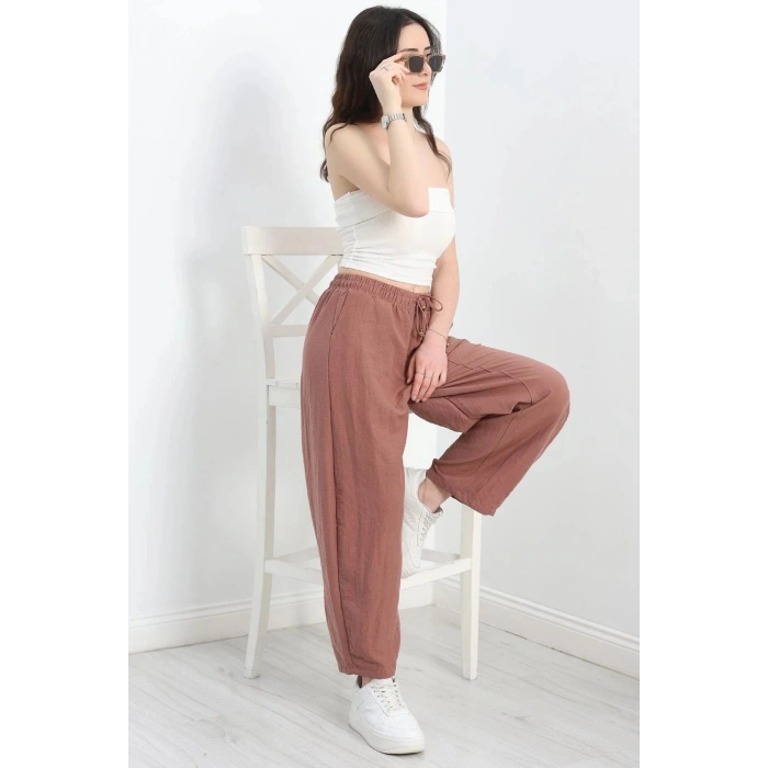 Çımalı Şalvar Pantolon Kakao - 320.1247.