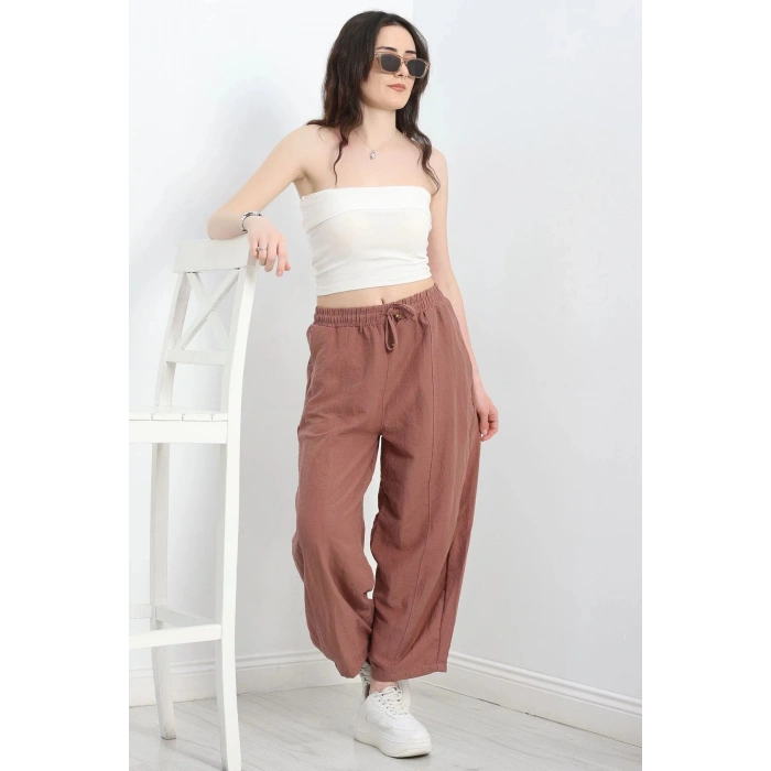 Çımalı Şalvar Pantolon Kakao - 320.1247.