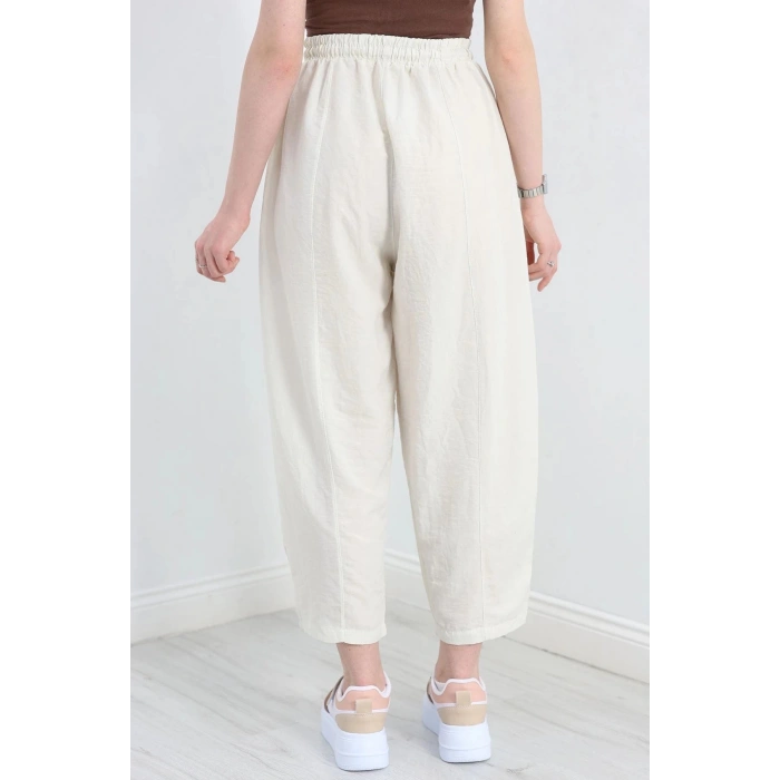 Çımalı Şalvar Pantolon Krem - 320.1247.