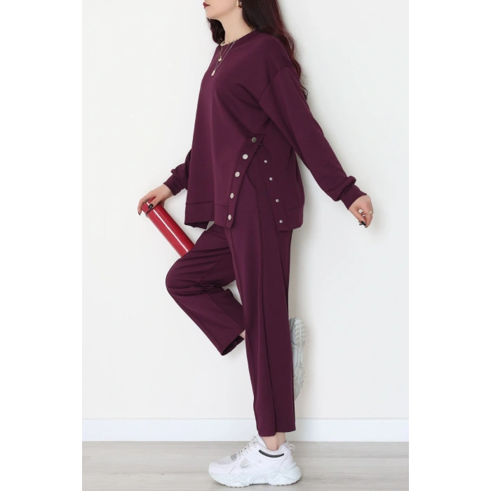 Çıt Çıtlı İkili Takım Mor - 4128.1247.