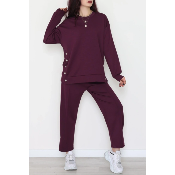 Çıt Çıtlı İkili Takım Mor - 4128.1247.