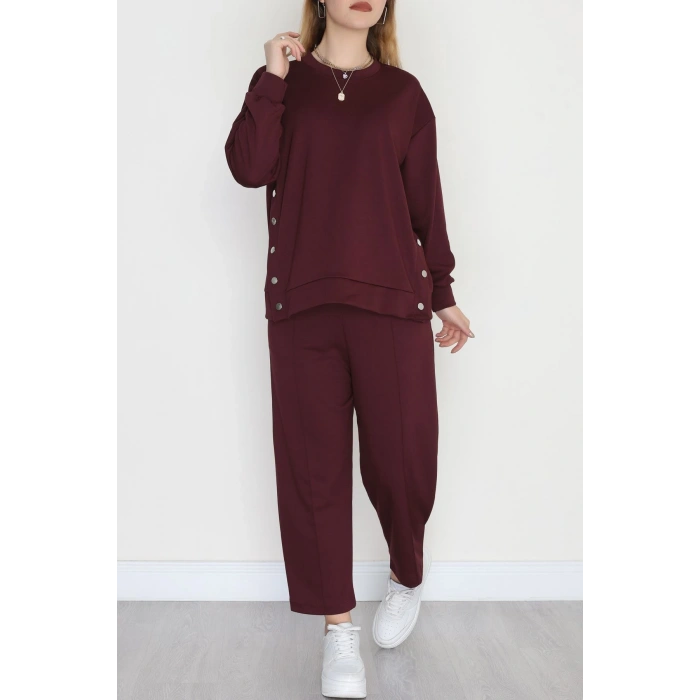 Çıt Çıtlı İkili Takım Mürdüm - 4128.1247.