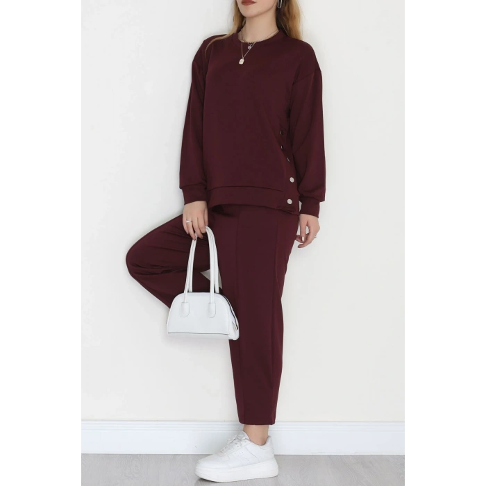 Çıt Çıtlı İkili Takım Mürdüm - 4128.1247.