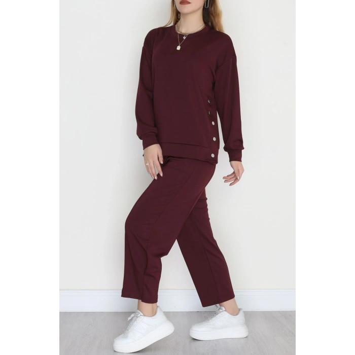 Çıt Çıtlı İkili Takım Mürdüm - 4128.1247.