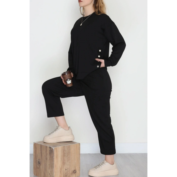 Çıt Çıtlı İkili Takım Siyah - 4128.1247.