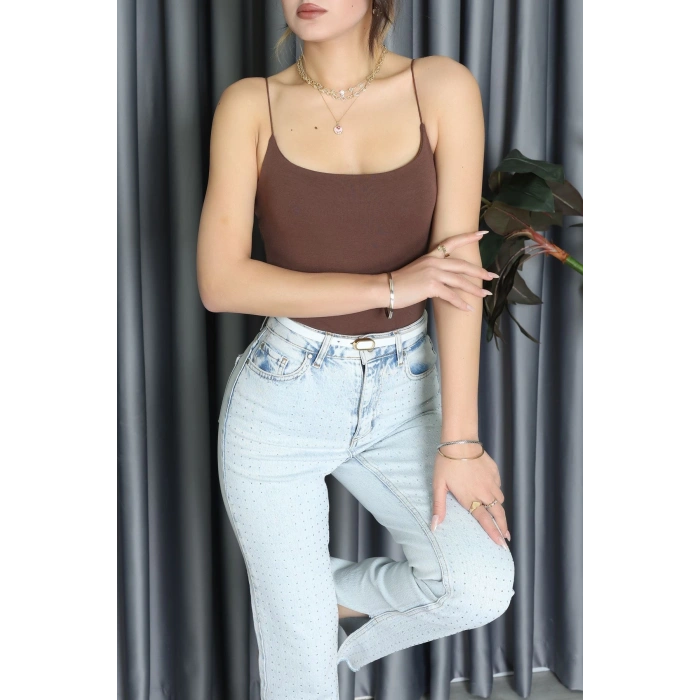 Çıtçıtlı Bodysuit Kahve - 71767.444.