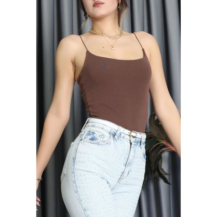 Çıtçıtlı Bodysuit Kahve - 71767.444.
