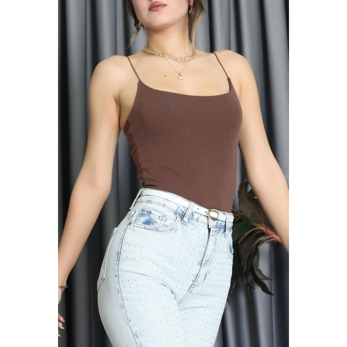 Çıtçıtlı Bodysuit Kahve - 71767.444.