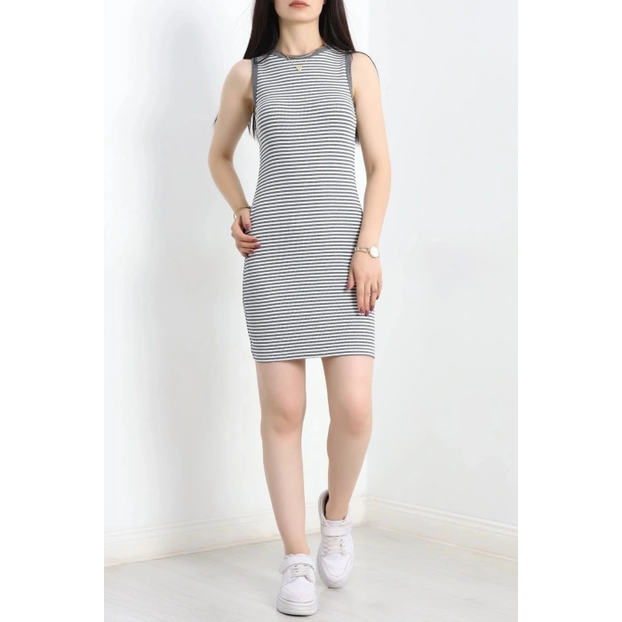 Çizgili Atlet Elbise Dumangri - 90347.1567.