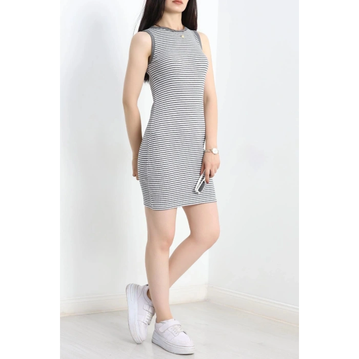 Çizgili Atlet Elbise Dumangri - 90347.1567.