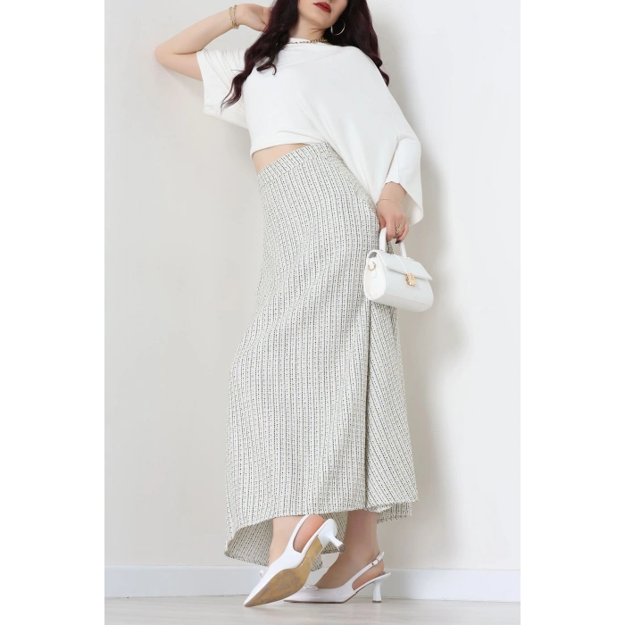 Çizgili Çan Etek Siyah - 60627.2126.