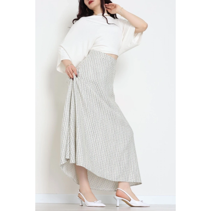 Çizgili Çan Etek Siyah - 60627.2126.