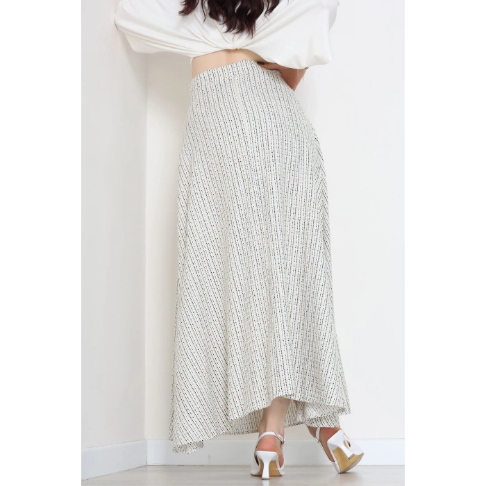 Çizgili Çan Etek Siyah - 60627.2126.