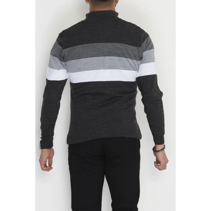 Çizgili Erkek Triko Antrasit - 2530.2052.