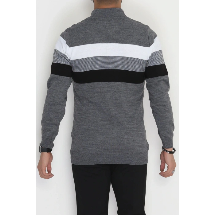 Çizgili Erkek Triko Füme - 2530.2052.