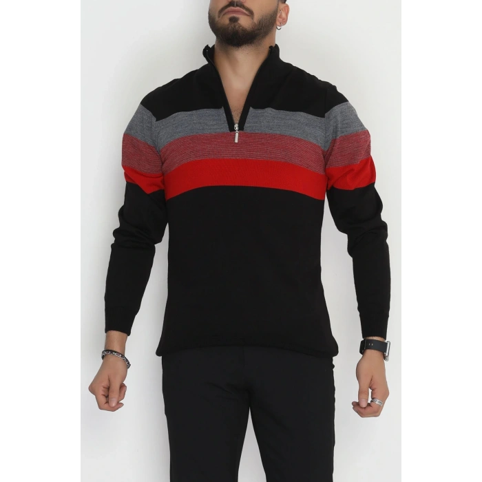 Çizgili Erkek Triko Siyah - 2530.2052.