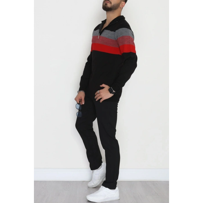 Çizgili Erkek Triko Siyah - 2530.2052.