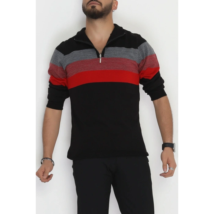 Çizgili Erkek Triko Siyah - 2530.2052.