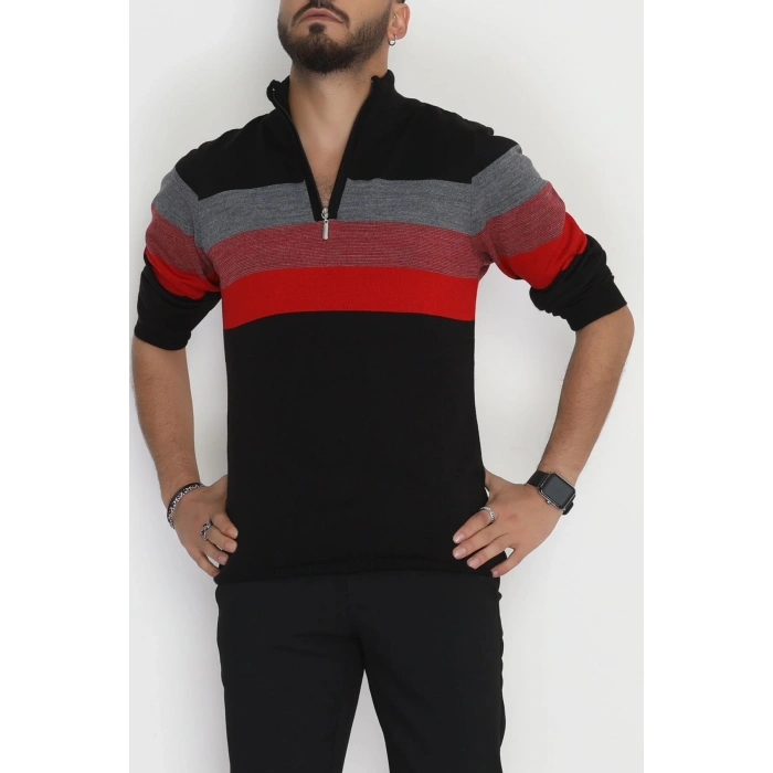 Çizgili Erkek Triko Siyah - 2530.2052.