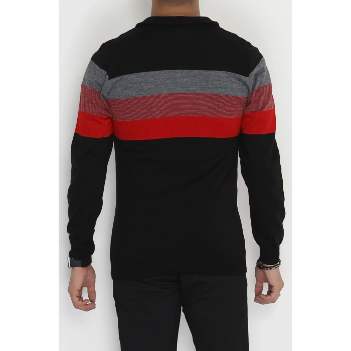 Çizgili Erkek Triko Siyah - 2530.2052.