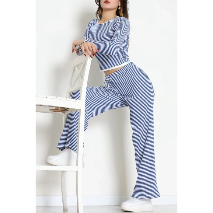 Çizgili Kaşkorse İkili Takım Lacibeyaz - 55033.1567.