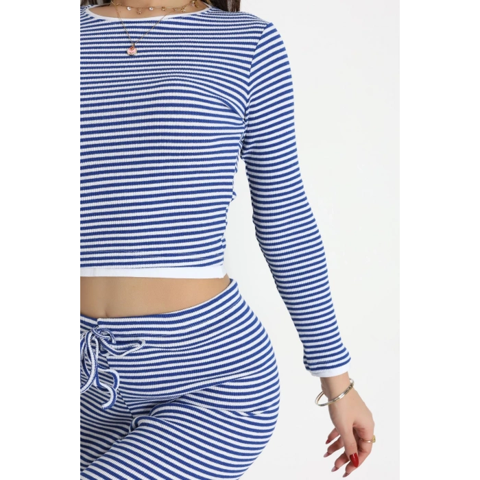 Çizgili Kaşkorse İkili Takım Lacibeyaz - 55033.1567.