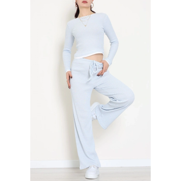 Çizgili Kaşkorse İkili Takım Mavibeyaz - 55033.1567.