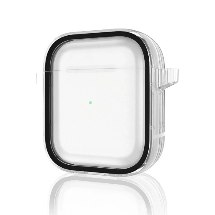 CPT05 Airpods 4 (4.nesil) Shiny Şeffaf Kılıf - Siyah