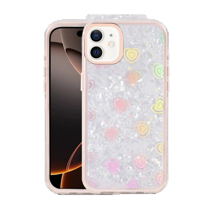 CPT05 Apple iPhone 11 Lumi Desenli Kapak - Pembe