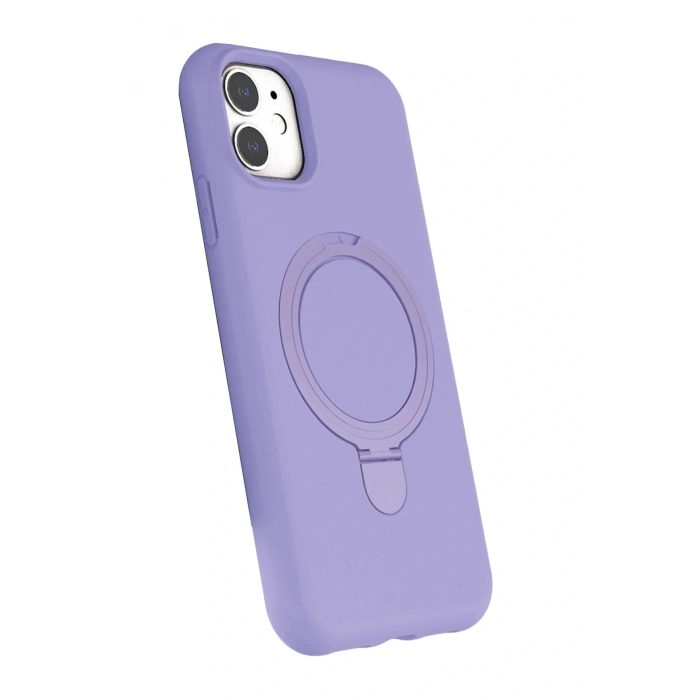 CPT05 Apple iPhone 11 Regal Magsafe Standlı Kapak - Lila