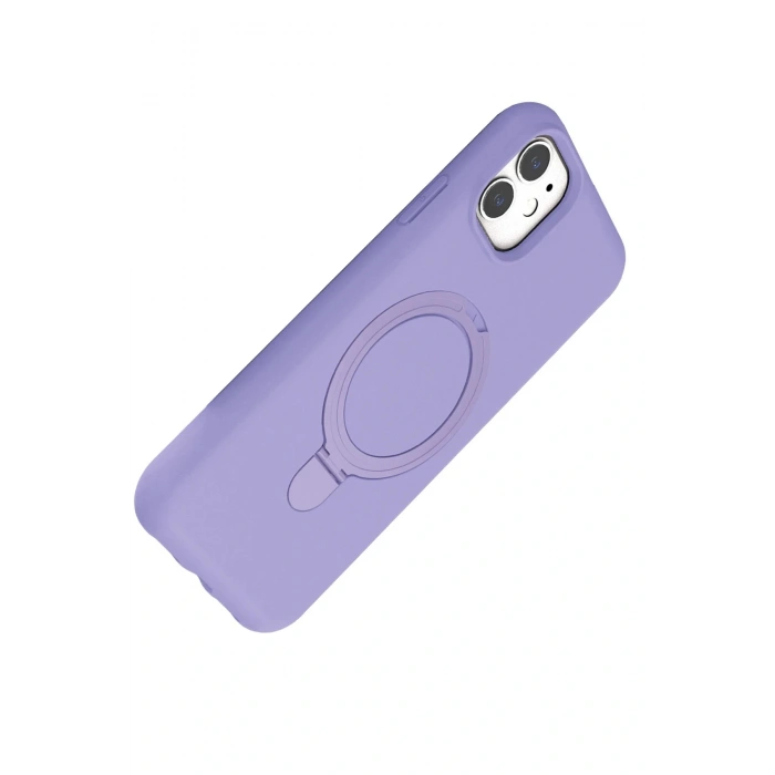 CPT05 Apple iPhone 11 Regal Magsafe Standlı Kapak - Lila