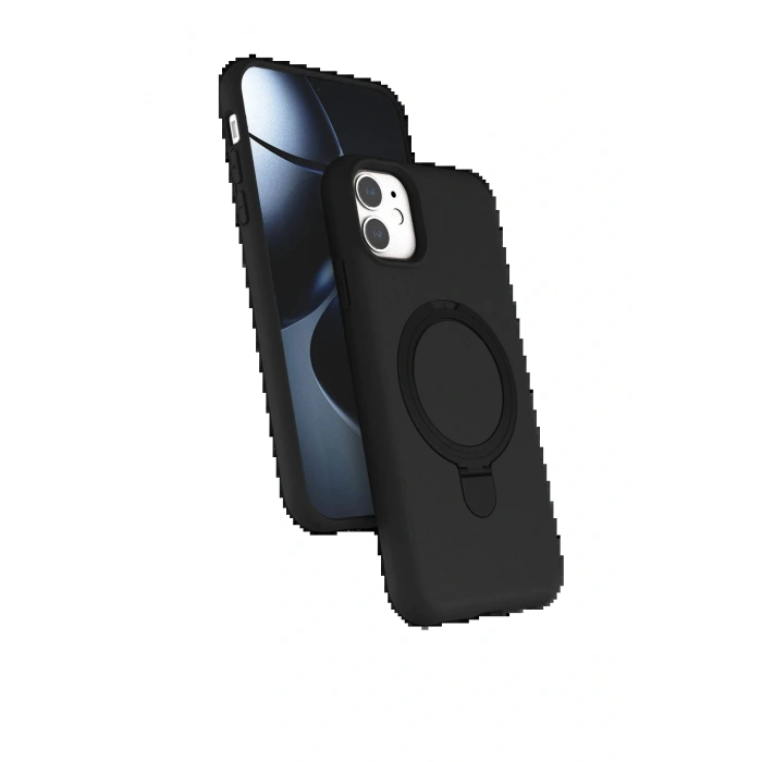 CPT05 Apple iPhone 11 Regal Magsafe Standlı Kapak - Siyah
