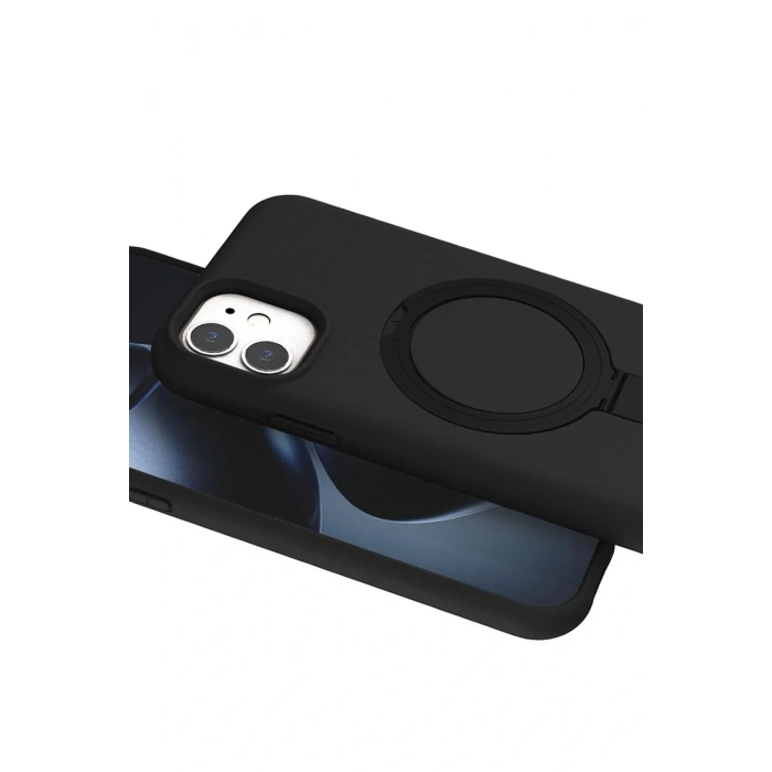 CPT05 Apple iPhone 11 Regal Magsafe Standlı Kapak - Siyah