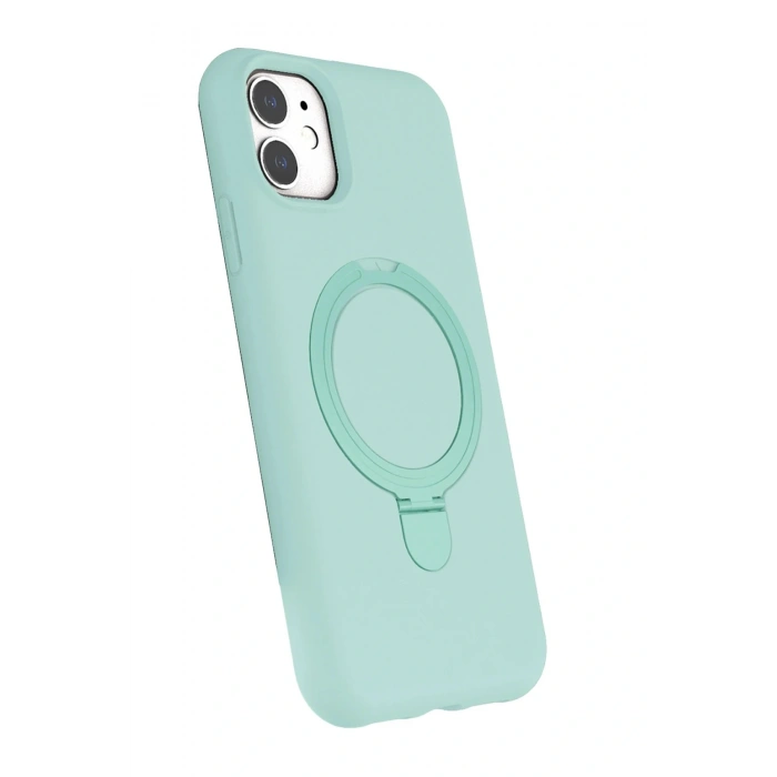 CPT05 Apple iPhone 11 Regal Magsafe Standlı Kapak - Su Yeşili
