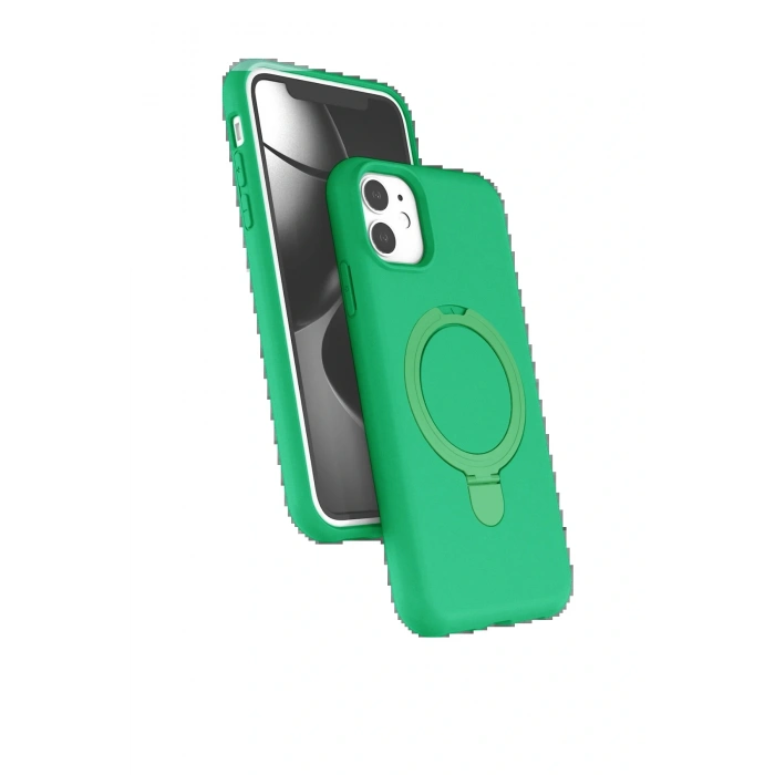 CPT05 Apple iPhone 11 Regal Magsafe Standlı Kapak - Yeşil