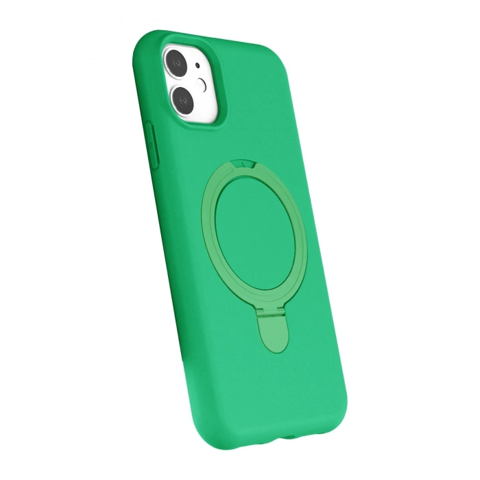 CPT05 Apple iPhone 11 Regal Magsafe Standlı Kapak - Yeşil