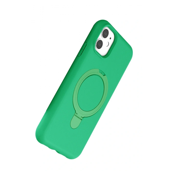 CPT05 Apple iPhone 11 Regal Magsafe Standlı Kapak - Yeşil