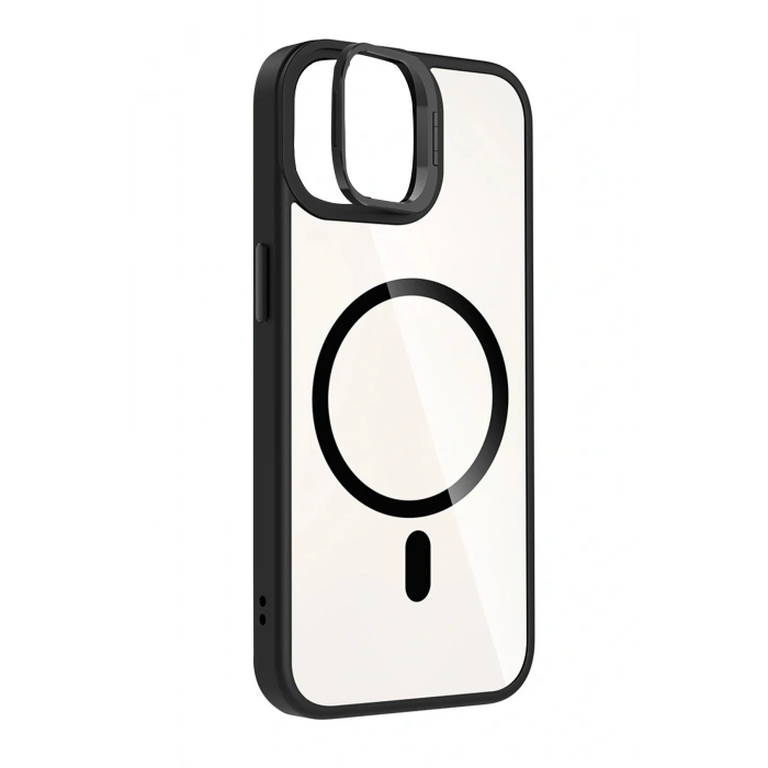 CPT05 Apple iPhone 11 Remim Lensli Magsafe Standlı Kapak - Siyah