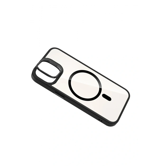 CPT05 Apple iPhone 11 Remim Lensli Magsafe Standlı Kapak - Siyah