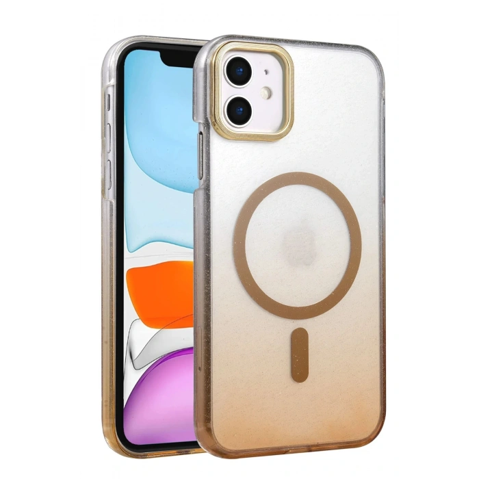 CPT05 Apple iPhone 12 Glossy Magsafe Kapak - Çöl Titanyum