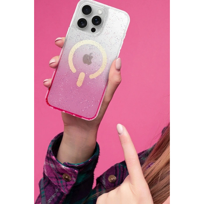 CPT05 Apple iPhone 12 Pummel Shiny Magsafe Kapak - Siyah