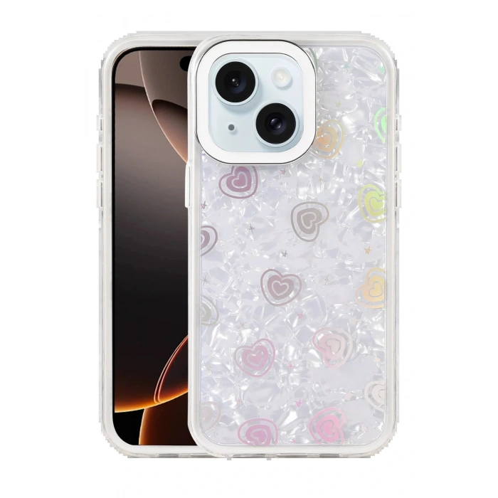 CPT05 Apple iPhone 14 Lumi Desenli Kapak - Beyaz