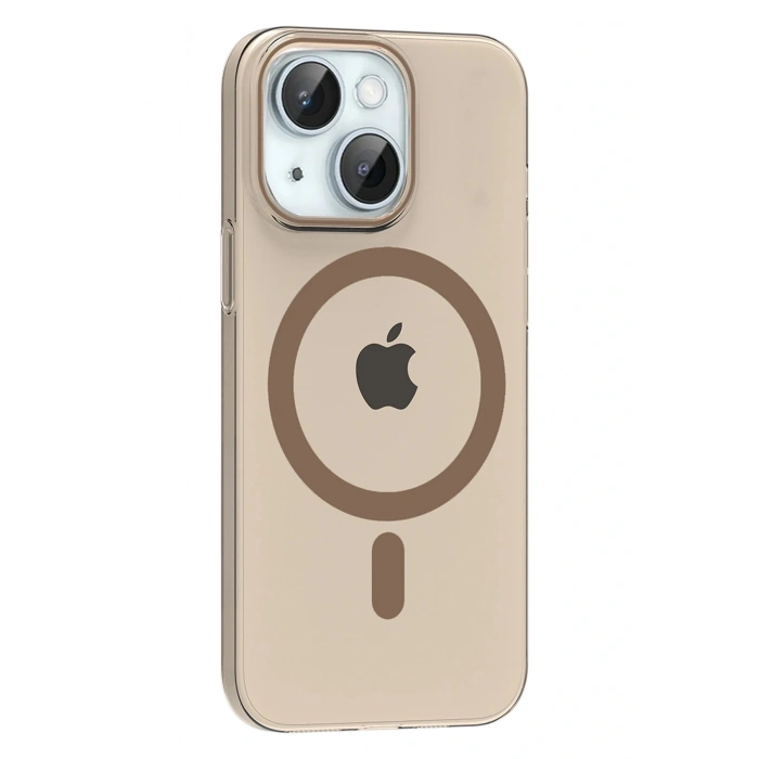 CPT05 Apple iPhone 14 PC Blank Magsafe Kapak - Çöl Titanyum